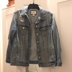 Forever21 Denim Ripped Jacket